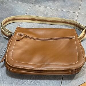 Avon Tan Leather Shoulder Bag